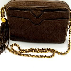 CHANEL Vintage Linen Camera Bag *RARE* Circa 1991-1994